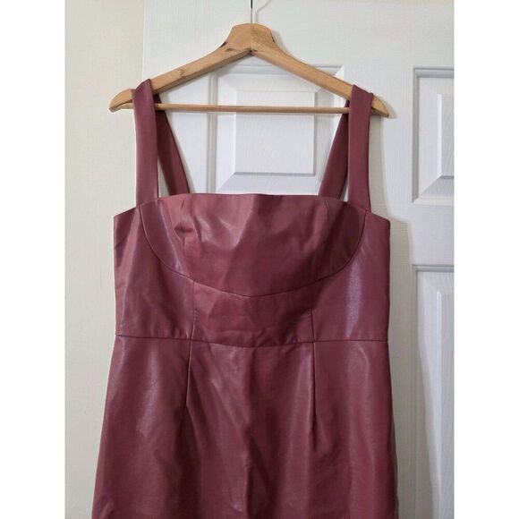 Hutch Square-Neck Faux Leather Dress 12 - Picture 4 of 10